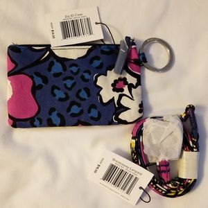 Vera Bradley ID Zip Case and Lanyard
